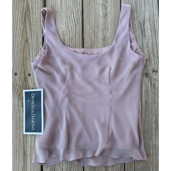 NEW Alex Evenings Women's Lilac‎ Lavender lined Tank Blouse Size Small j2 - Picture 1 of 6